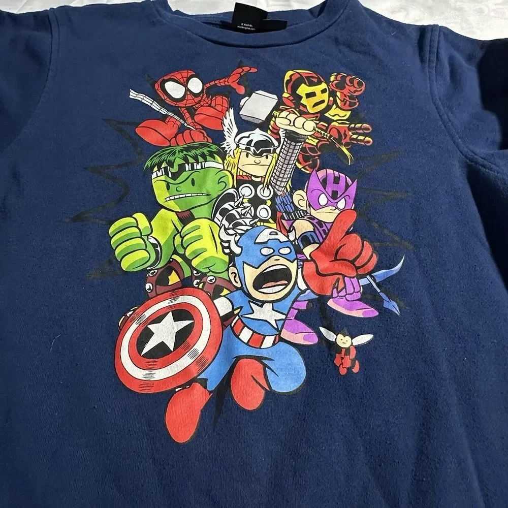 Marvel Legend Boys/Girls Sweatshirt Blue Casual Cartoon Size LG/G Superhero's‎